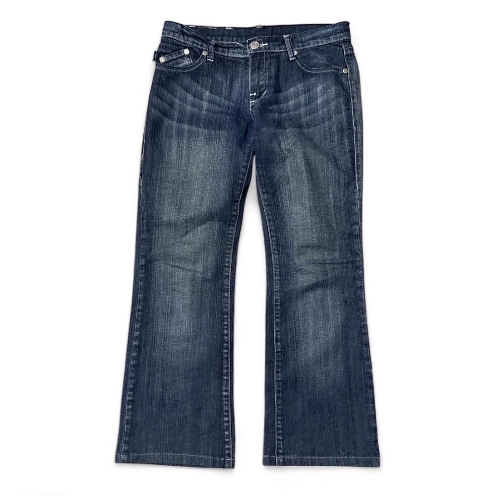 Victoria Beckham x Rock & Republic Y2K Low Rise Cropped Flare Jeans - Picture 2 of 8